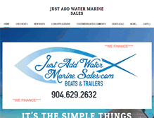 Tablet Screenshot of justaddwatermarinesales.com